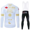 Fietskleding (Fietsshirt Lange Mouw + Lange Koersbroek) 2024 Team Jumbo-Visma Lease A Bike - Wit